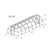 Tunel foliowy AW8 [25,2m2] 8 x 3 x 1,9 m